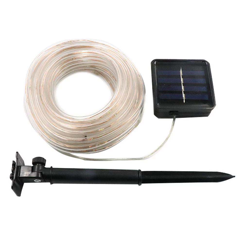 Solar String Lights Outdoor Rope Lights, 8 Modes 200 LED Solar Powered  Outdoor Waterproof Tube Light Copper Wire Fairy Lights, Warm White -  Walmart.com